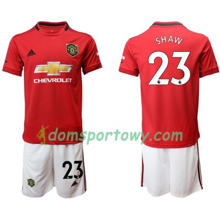 Koszulka Manchester United Shaw 23 Dziecięcy Domowe Koszulki Piłkarskie 2019-2020 Krótki Rękaw